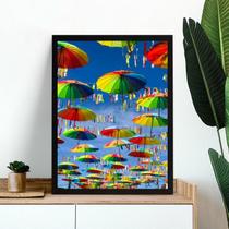 Quadro Sombrinhas De Frevo Recife 45x34cm Quadro Sombrinhas De Frevo Recife 45x34cm