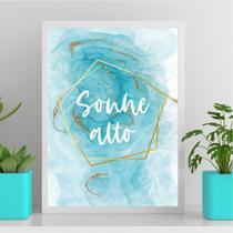 Quadro Sonhe Alto Geométrico 33X24Cm - Com Vidro Preta Quadro Sonhe Alto Geométrico 33X24Cm - Com Vidro Preta