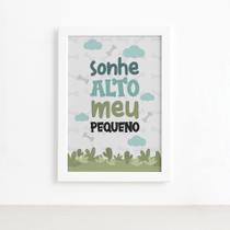 Quadro Sonhe Alto Meu Pequeno Jurassic Baby 22x32cm