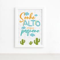 Quadro Sonhe Alto Meu Pequeno Jurassic Baby Mold Branca 22x3 Quadro Sonhe Alto Meu Pequeno Jurassic Baby Mold Branca 22x3
