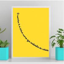 Quadro Sorriso Curva Que Endireita As Coisas 45x34cm - com vidro