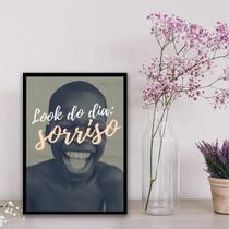 Quadro Sorriso Look Do Dia 45X34Cm Preta Quadro Sorriso Look Do Dia 45X34Cm Preta