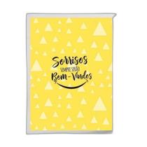 Quadro Sorrisos Sempre Serão Bem Vindos 24X18Cm Branca