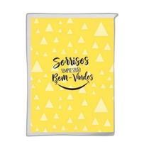 Quadro Sorrisos Sempre Serão Bem Vindos 33X24Cm Branca