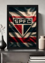 Quadro SPFC Tricolor São Paulo FC Com Vidro e Moldura Tamanho:21cm x 30cm (A4)