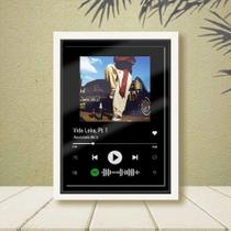 Quadro Spotify Racionais -vida Loka Personalizado Interativo 20x30cm