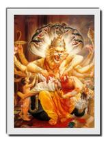 Quadro Sri Narasimha Kavacha Arte Moldura Branca