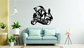 Quadro Star Wars Mandalore Vazado Decorativo 33x29 MDF 3mm