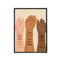 Quadro Stop Racism 33X24Cm - Com Vidro Moldura Preta Quadro Stop Racism 33X24Cm - Com Vidro Moldura Preta