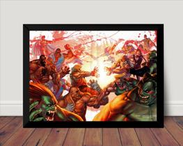 Quadro Street Fighter Gamer Arte Poster Moldura Quadro Street Fighter Gamer Arte Poster Moldura