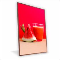 Quadro Suco de Melancia Canvas Com Vidro