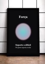Quadro Superação/Força com Vidro e Moldura Tam:A4 Quadro Superação/Força com Vidro e Moldura Tam:A4