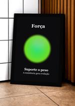 Quadro Superação/Força com Vidro e Moldura Tam:A4 Quadro Superação/Força com Vidro e Moldura Tam:A4
