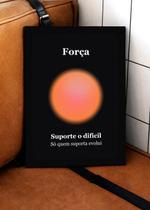 Quadro Superação/Força com Vidro e Moldura Tam:A4 Quadro Superação/Força com Vidro e Moldura Tam:A4