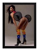 Quadro Suzy Cortez Musa Fitness Poster Moldurado Academias Quadro Suzy Cortez Musa Fitness Poster Moldurado Academias