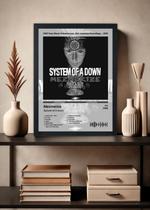Quadro System Of A Down Mezmerize (Black&white) Com Vidro Tamanho:21cm x 30cm (A4)