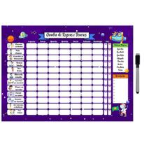 Quadro Tabuada De Metal Multiplicação 40X29Cm + Caneta M7