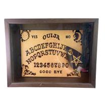 Quadro Tabuleiro Ouija com Moldura em Madeira e Vidro