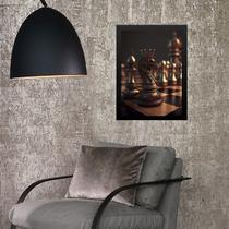 Quadro Tabuleiro Xadrez- Cavalo 45x34cm - com vidro Quadro Tabuleiro Xadrez- Cavalo 45x34cm - com vidro