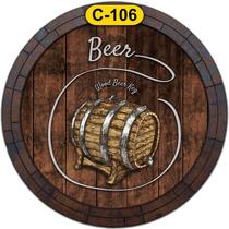 Quadro Tampa De Barril Bebida Cerveja C-106