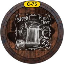 Quadro Tampa De Barril Bebida Cerveja C-75