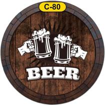 Quadro Tampa De Barril Bebida Cerveja C-80
