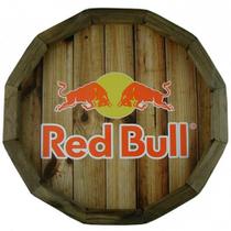 Quadro tampa de barril rústico - red bull