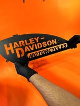 Quadro Tanque Harley 49x18 cm Preto Lixa
