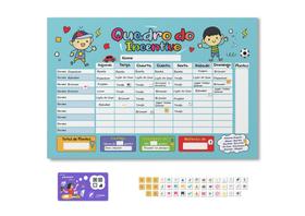 Quadro Tarefas e Incentivo Infantil +46 Imãs 60x40cm