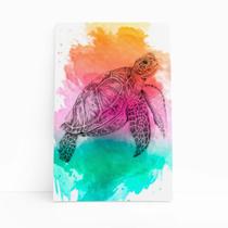 Quadro Tartaruga Animal Aquarela Natureza Canvas 60x40cm Quadro Tartaruga Animal Aquarela Natureza Canvas 60x40cm