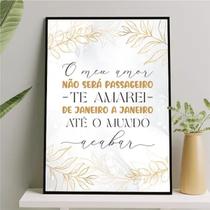 Quadro Te Amarei De Janeiro A Janeiro 45x34cm