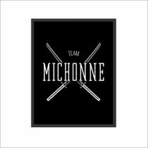 Quadro Team Michonne The Walking Dead com Moldura 30x40cm