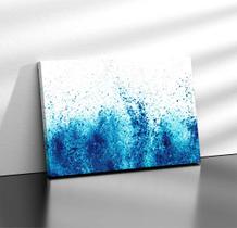 Quadro Tecido Canvas Abstrato Explosão de Azul Arte Abstract