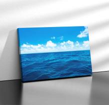 Quadro Tecido Canvas Oceano Céu e Nuvens 01 60x40 cm