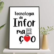 Quadro Técnologia Da Informação Decoração Profissões 28x40cm
