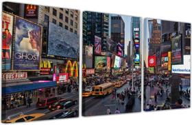Quadro Tela Canvas Cidade Nova Iorque Times Square Decorações Interiores
