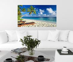 Quadro Tela Canvas Decorativo Praia Natureza Ilha 60x85 Hall Recepção Sala Escritório Parede Casa Grande