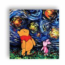 Quadro Tela Canvas Ursinho Pooh na Noite Estrelada 40x40cm Quadro Tela Canvas Ursinho Pooh na Noite Estrelada 40x40cm