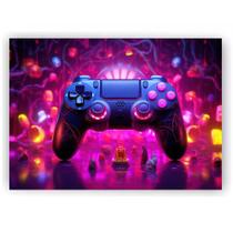 Quadro Tela Decorativo Gamer Jogos Play Controle Sala Quarto