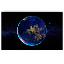 Quadro Tela Grande Planeta Terra Earth Espaço 60x90 Sala - Decore Quadros
