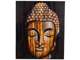 Quadro Tela Pintada Rosto de Buda Grande (120cm)