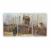 Quadro Tela Uma Cena de Rua em Montmartre Van Gogh 125x65cm