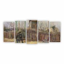 Quadro Tela Uma Cena De Rua Em Montmartre Van Gogh 155X65Cm Quadro Tela Uma Cena De Rua Em Montmartre Van Gogh 155X65Cm