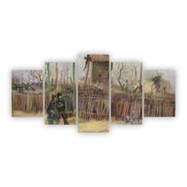 Quadro Tela Uma Cena De Rua Em Montmartre Van Gogh 200X100Cm Quadro Tela Uma Cena De Rua Em Montmartre Van Gogh 200X100Cm