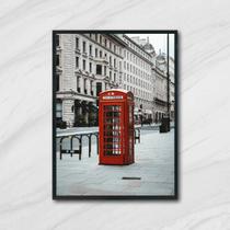 Quadro Telefone Londres 24x18cm - com vidro - Quadros On-line