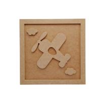 Quadro Tema Avião Mdf Cru Decorar Quarto Criança Vitrine