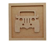 Quadro Tema Jipe Mdf Cru Para Decorar Quarto Criança Vitrine