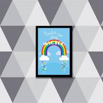 Quadro Tenha Um Dia Mágico 24x18cm - com vidro Quadro Tenha Um Dia Mágico 24x18cm - com vidro