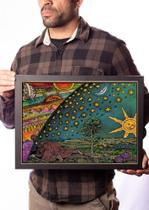 Quadro Terra Plana Arte Camille Flamarion De 1888 Decoração