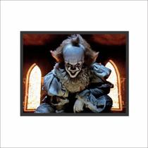 Quadro Terror Pennywise It a Coisa com Moldura 30x40cm